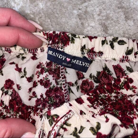brandy melville shorts Eve Floral shorts New Summer Pockets Drawstring SZ small - Picture 7 of 10